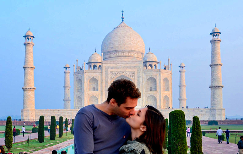 Preya and Med made the most of their time in India, including a visit to the Taj Mahal.